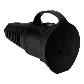 SKARVUTTAG GELIA MED LOCK JORDAD GUMMI IP44 SVART