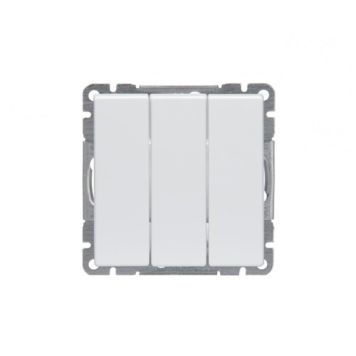 STRÖMSTÄLLARE ABB IMPRESSIVO INFÄLLD 3X1-POLIG VIT 85X85MM