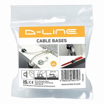 KABELHÅLLARE D-LINE 8MM SVART/GRÅ/VIT