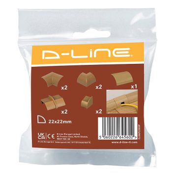 TILLBEHÖRSPAKET D-LINE CLIP-OVER 22X22MM 2M TRÄ