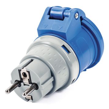 ÖVERGÅNGSADAPTER ELETTROCANALI SCHUKO TILL CEE 16A 2P