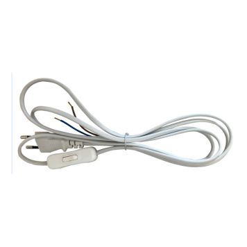 SLADDSTÄLL 2M VIT MED STRÖMBRYTARE OJORDAD