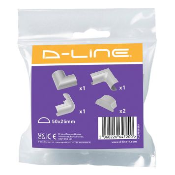 TILLBEHÖRSPAKET D-LINE CLIP-OVER 50X25MM 2M ALUMINIUM