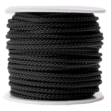 POLYESTERSILKELINA POLY ROPES SVART Ø2MM 50M