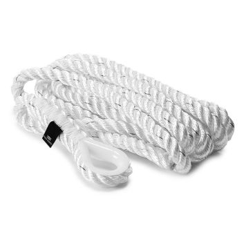 BRYGGFÖRTÖJNING POLY ROPES SUPERIOR VIT MED KAUS 14MMX4M