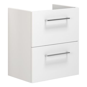 TVÄTTSTÄLLSSKÅP SCANBAD MULTO GRUND MED UTSKÄRNING FÖR VÄGGAVLOPP VIT HÖGBLANK 50CM