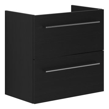 TVÄTTSTÄLLSSKÅP SCANBAD MULTO GRUND MED UTSKÄRNING FÖR VÄGGAVLOPP SVART STRUKTUR 60CM