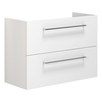 TVÄTTSTÄLLSSKÅP SCANBAD MULTO GRUND MED UTSKÄRNING FÖR VÄGGAVLOPP VIT HÖGBLANK 80CM