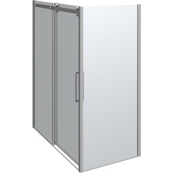 DUSCHHÖRNA SCANBAD MAXI 160X90CM KROM