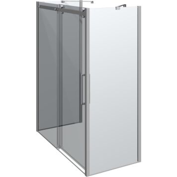 DUSCHVÄGG SCANBAD  U-FORMAD MAXI 160X80CM KROM