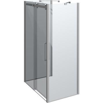 DUSCHVÄGG SCANBAD  U-FORMAD MAXI 120X80CM KROM