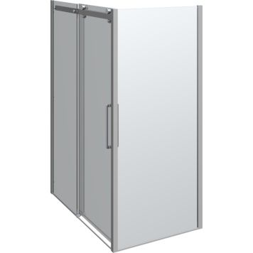 DUSCHHÖRNA SCANBAD MAXI 140X90CM KROM