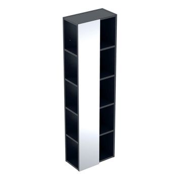 HÖGSKÅP IFÖ ELEGANT MED SPEGEL SVART 135 CM