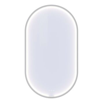 SPEGEL SCANBAD MOON MED BELYSNING VIT MATT 60CM