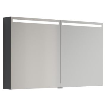 SPEGELSKÅP SCANBAD TOP 2 DÖRRAR GRÅ MATT 120CM