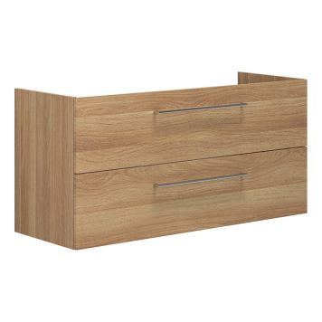 TVÄTTSTÄLLSSKÅP SCANBAD MULTO MED UTSKÄRNING FÖR AVLOPP I GOLV/VÄGG VARM EK 120CM