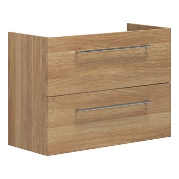 TVÄTTSTÄLLSSKÅP SCANBAD MULTO GRUND M UTSKÄRNING GOLV 2 LÅDOR VARM EK 80CM