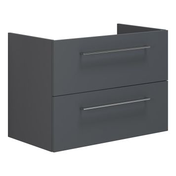 TVÄTTSTÄLLSSKÅP SCANBAD MULTO MED UTSKÄRNING FÖR AVLOPP I GOLV/VÄGG GRÅ MATT 80CM