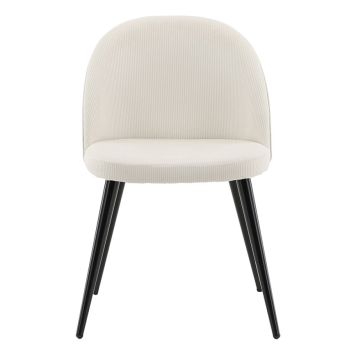 MATSTOL VENTURE HOME VELVET CORDUROY SVART/BEIGE 