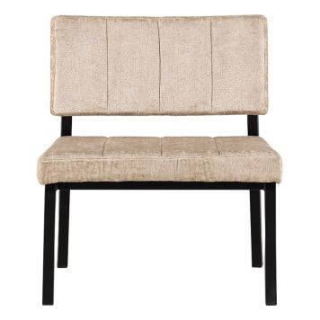 FÅTÖLJ VENTURE HOME MONETT VELVET BEIGE 