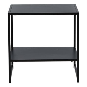 SIDOBORD VENTURE HOME STAAL MED HYLLA 50X50CM SVART 