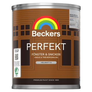 SNICKERIFÄRG BECKERS PERFEKT FÖNSTER & SNICKERI HELMATT VIT 0,675L
