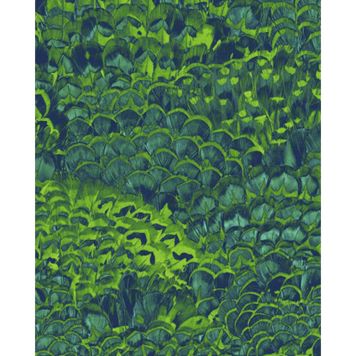 FOTOTAPET KOMAR FJÄDRAR GRÖN 200X250CM