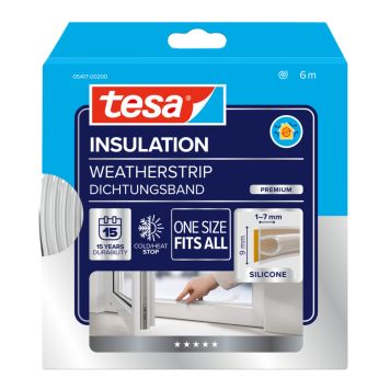 TÄTNINGSLIST TESA OMEGA-PROFIL TRANSPARENT 6MX9MMX8MM