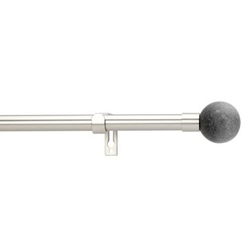 GARDINSTÅNG KIRSCH MOON SET 210-380CM MATT STÅL