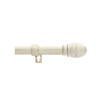 GARDINSTÅNG KIRSCH HAVANA 90-160CM VIT/GULD
