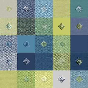 VAXDUK MANHATTAN VICTOR 160X130CM BLÅ/GRÖN