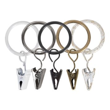 GARDINRING HASTA MED NYPA STÅL Ø25/31 MM 10-PACK