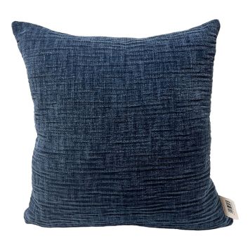 KUDDFODRAL MÖNSTER 50X50CM MARINBLÅ 