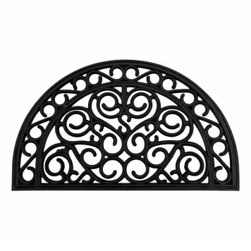 DÖRRMATTA MATTBOLAGET GJUTJÄRNSIMITATION SVART GUMMI 45X75CM