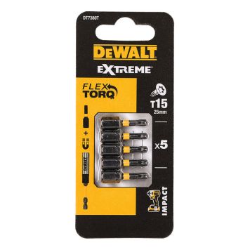 TORSIONBITS DEWALT DT7380T-QZ T15 25MM 5ST