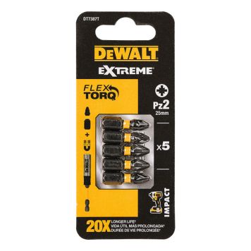TORSIONBITS DEWALT DT7387T-QZ PZ2 25MM 5ST