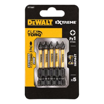 TORSIONBITS DEWALT DT7390T-QZ PZ1 57MM 5ST