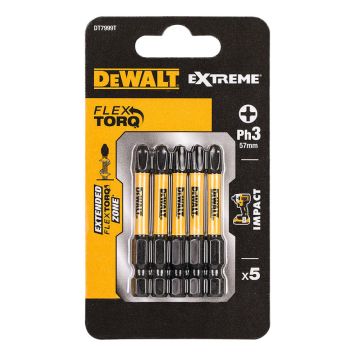 TORSIONBITS DEWALT DT7999T-QZ PH3 57MM 5ST