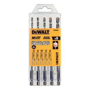 BORRSATS DEWALT MURBRUK IMPACT 5 DELAR 