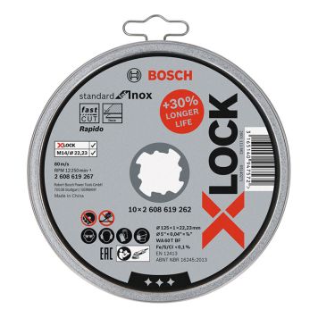 KAPSKIVA BOSCH X-LOCK STDI 125XX22,23X1,0M 10-PACK