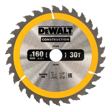 SÅGKLINGA DEWALT DT1932-QZ CONSTRUCTION 160X20MM 30T