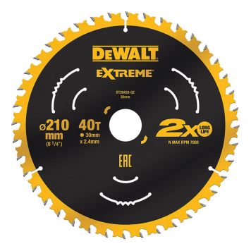 CIRKELSÅGKLINGA DEWALT EXTREME 210X30MM 40T
