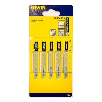 STICKSÅGSBLAD IRWIN HSS U 24TPI FÖR METALL 5ST 