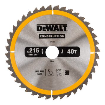 KLINGA DEWALT DT1953-QZ 216X30MM 40T