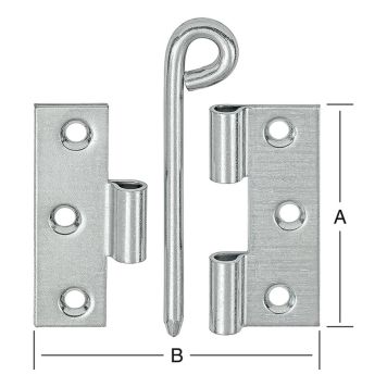 GÅNGJÄRN VORMANN STAB FÖRZINKAT 70X55MM 