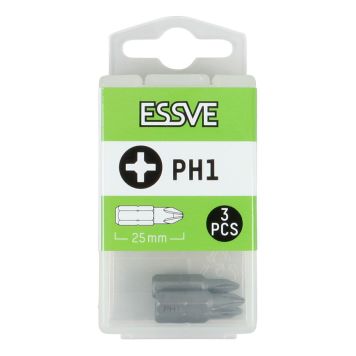 BITS ESSVE PH1 25MM 3-PACK