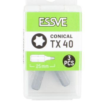 BITS ESSVE TX40 KONISK 25MM 3-PACK