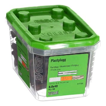 PLASTPLUGG 8X40 BRUN-100