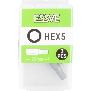 BITS ESSVE INSEX 5X25MM 3-PACK