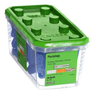 PLASTPLUGG 10X45 BLÅ-100